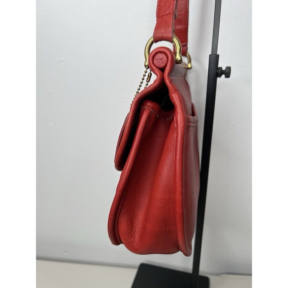 Vintage Red Coach Post Pouch Leather Crossbody Purse GORGEOUS - Picture 5 of 16